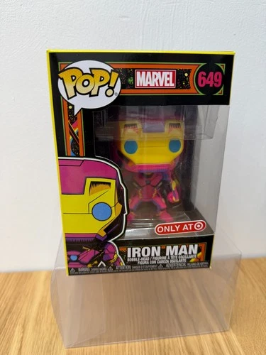Funko Pop! - Iron Man #649 Target Exclusive ( Blacklight ) + FREE PROTECTOR