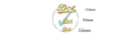 DOT SCRIPT 50s CLASSIC STICKER CLEAR BACKED DECAL