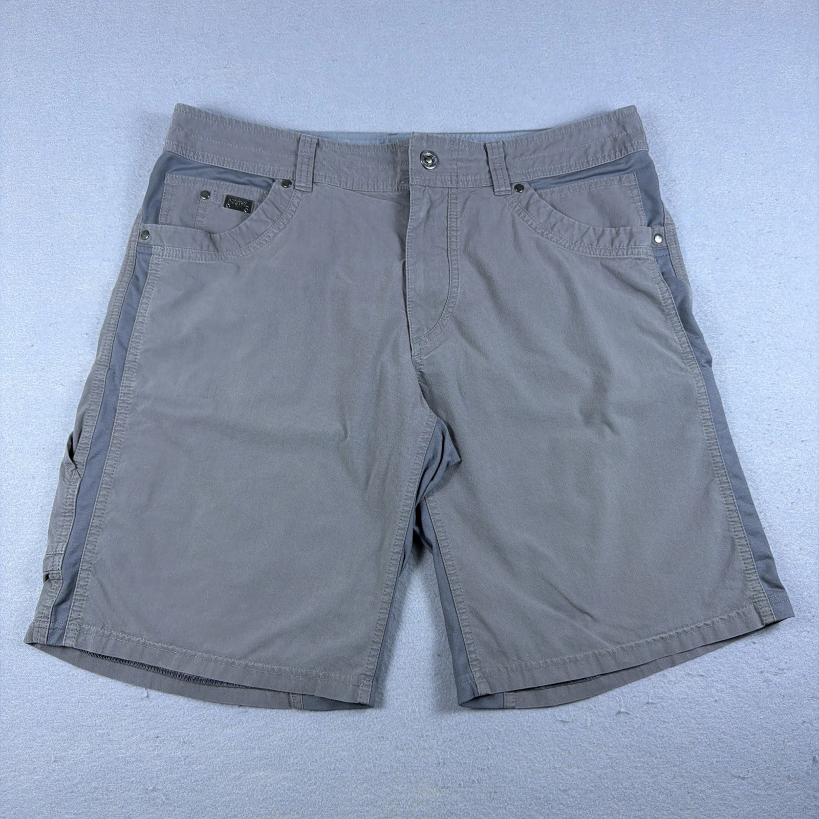 Kuhl Radikl Shorts Mens 36 Carbon Gray 10" Inseam Hiking Outdoors Lightweight