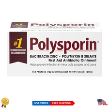 Johnson & Johnson 144 Pack First Aid Antibiotic Ointment - Instant Relief