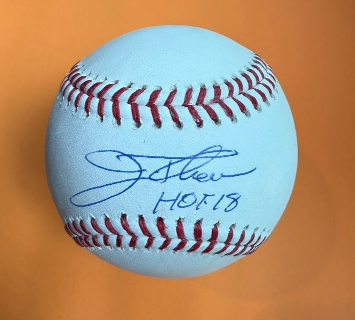 Jim Thome Autographed Signed Cleveland Indians HOF 18 Official Major League Baseball Beckett Witnessed 