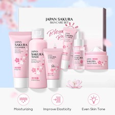 LAIKOU Skin Care Set JAPAN SAKURA Women Beauty Gift Sets Skin Care Kit 6Pcs