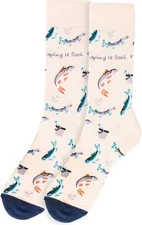 Parquet Fish Socks for Men-Novelty Socks - Gifts for Dad