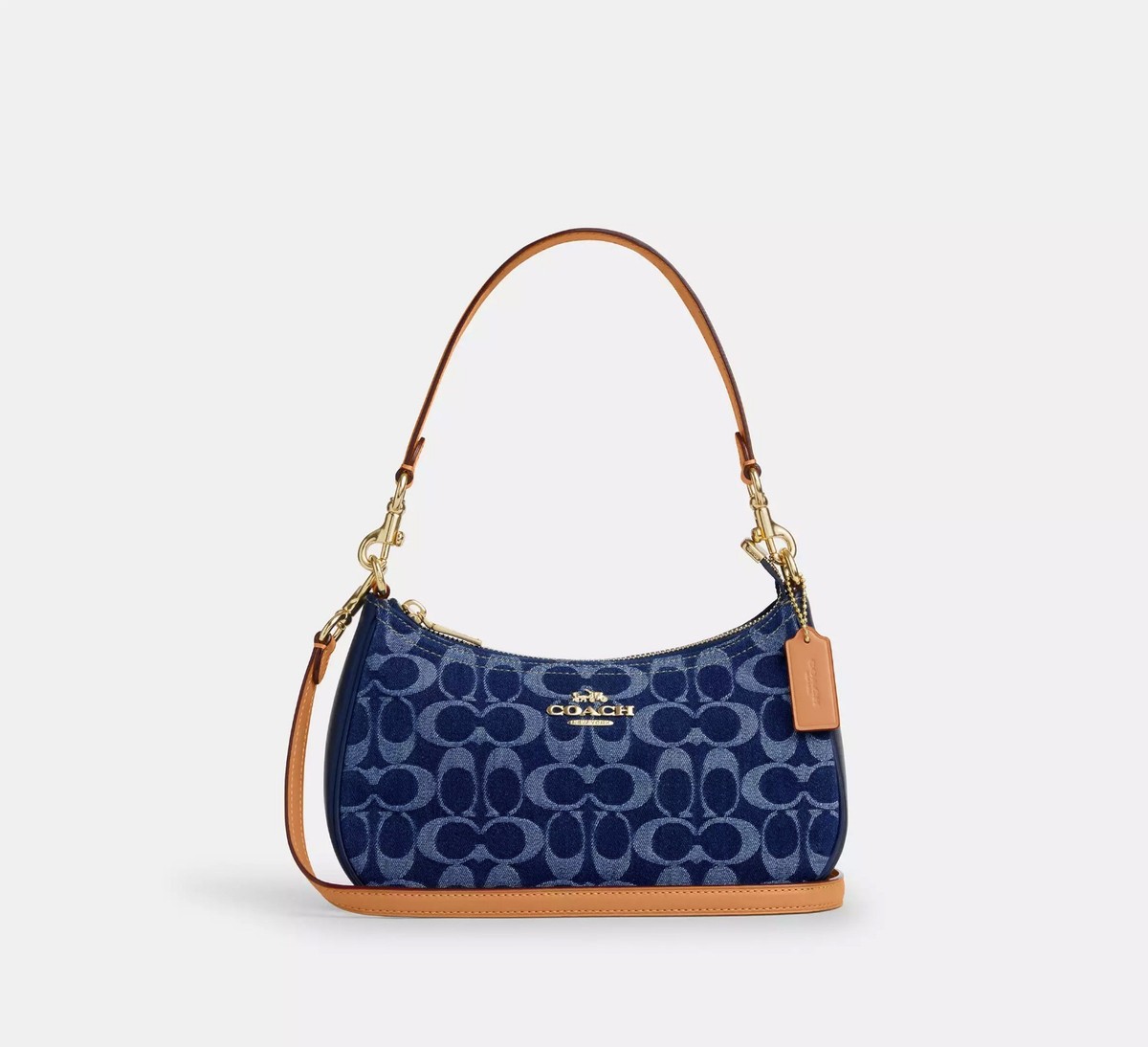 COACH Teri Shoulder Bag In Signature Denim/Blue - Without Charm  