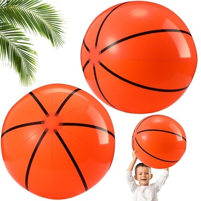 Inflatable Basketball 2 Pack 20 Inch Large Beach Ball Pool Party Sports Toy
