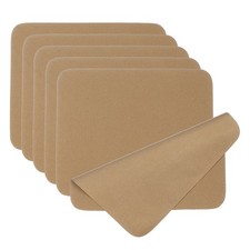 6 Pcs 6.9" x 5.7" Glasses Cleaning Cloth Microfiber Eyeglasses Cloth Brown