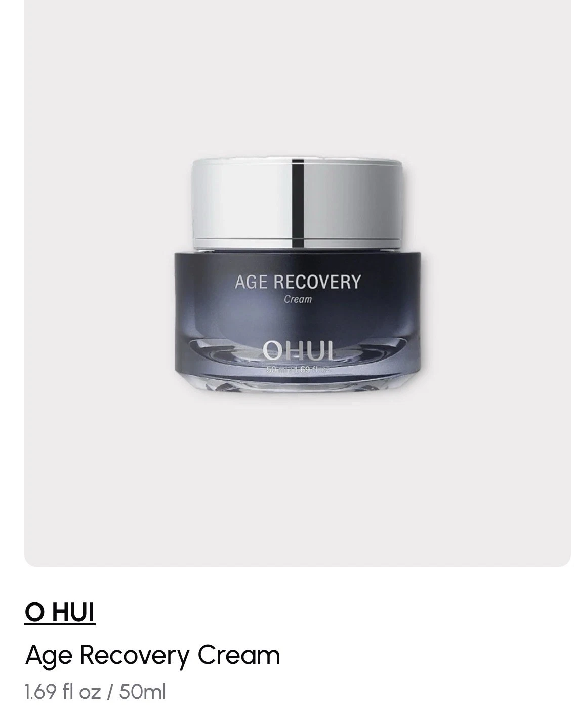 US SELLER OHUI Age Recovery Cream Anti-Aging Moisturizing 50ml O HUI
Opens in a new window or tab