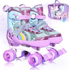 Patines Ruedas Para Ni as Tama o Ajustable Ajuste R pido Cu druple C modo Ligero