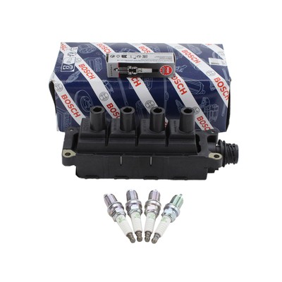 Bosch Ignition Coil NGK 4 V-Power Spark Plug Kit For E36 318i 318is 318ti Z3 L4