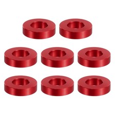 M10 Aluminum, 8 Pcs Metal Spacers Aluminum 10.5mm ID x 20mm OD x 5mm L,Red