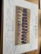 1994 ENGLAND TOUR TO WEST INDIES COLOUR POSTER  PRE PRINTED FACSIMILE AUTOGRAPHS