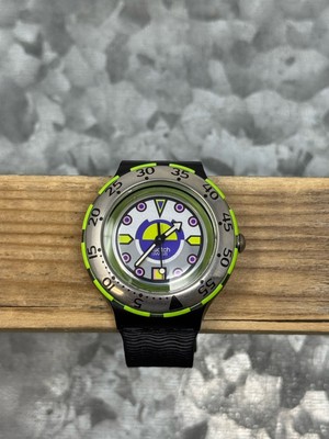 Swatch Scuba Bombola Quartz Watch, 1993, SDB103, Clean, Working, New Battery