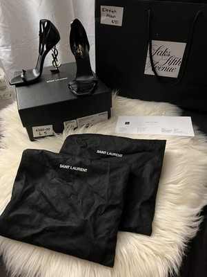 *DEADSTOCK* YSL Opyum Sandal patent leather black heels size 36.5