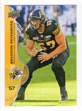2017 Upper Deck CFL Brandon Revenberg #18 Hamilton Tiger-Cats Grand Valley State