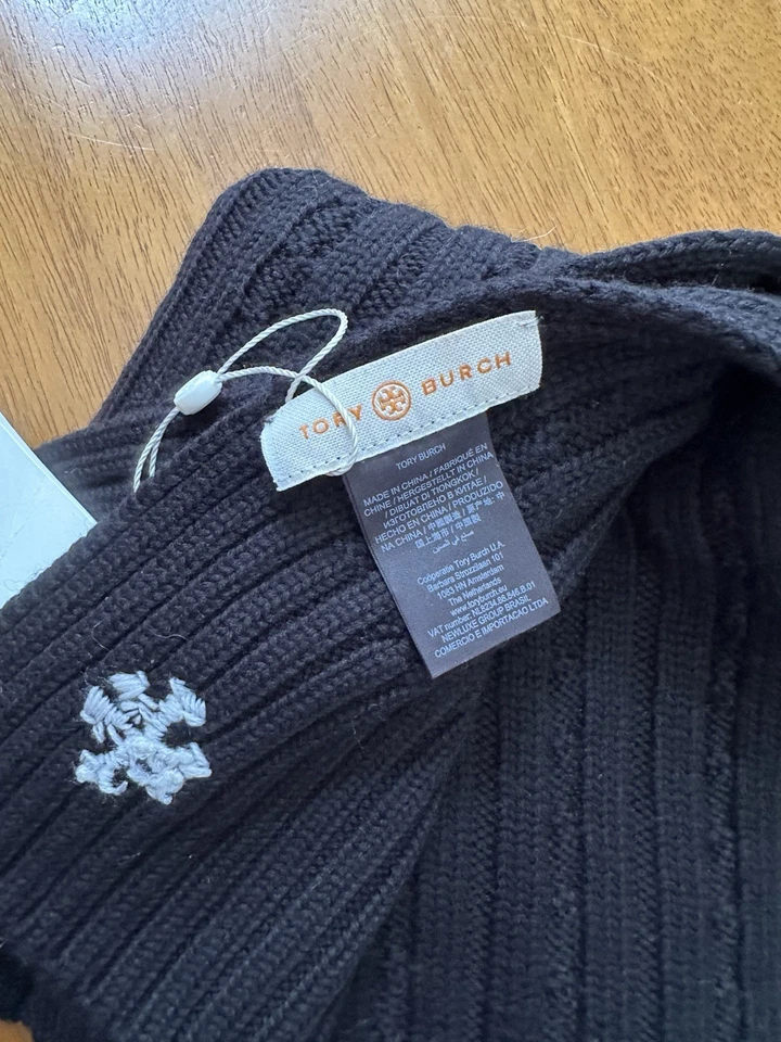 Tory Burch Spyder Tejido Invierno Sombrero y Bufanda Conjunto con Pompón Foto 3 de 4