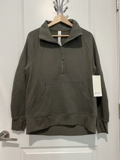 Lululemon Scuba Oversized Funnel Neck Half Zip ARMG Army Green XS/S NWT 128