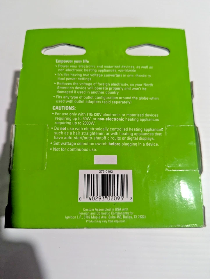 New Enercell 50/2000-Watt Dual Power Foreign Travel Voltage Converter 273-192 - Image 4 of 4