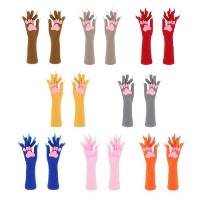 Cute Plush Cats Paws Gloves Soft Padded Cosplay Accessories 8 Colors Available