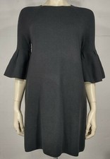 Moth black bell sleeve acrylic blend pullover sweater dress ladies Medium
