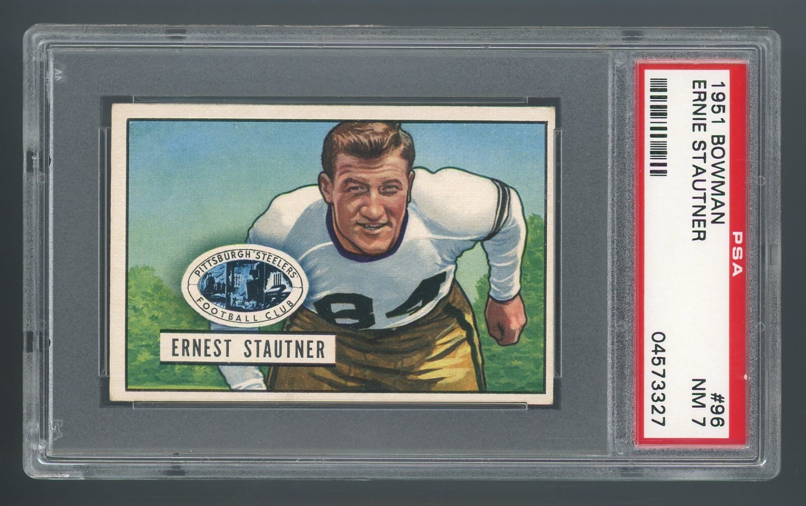 1951 Bowman #96 Ernie Stautner PSA 7 NM **REMX#04573327**