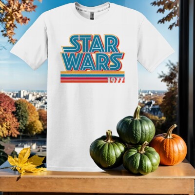 Star Wars Super Retro Striped T-Shirt T Shirt Herren Damen Unisex Tshirt SY769