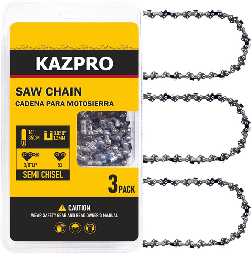 14 Inch Chainsaw Chain 3/8" LP Pitch, .050" Gauge, 52 Drive Links, Low kickback,