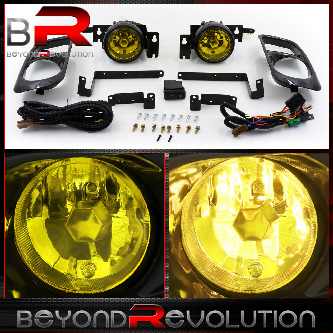 JDM Bumper Lamps Fog Lights+Switch Yellow Lens For 19992000 Honda Civic Si eBay