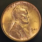 1941 LINCOLN CENT BU FRESH FROM ORIGINAL ROLL-LOT-128
