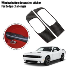2pcs Car Window Lift Button Switch Bezel Decor Sticker for Dodge Challenger 15+