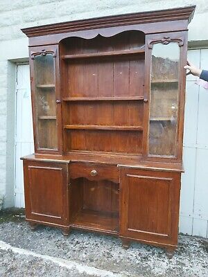 Antique Victorian Pine Welsh Dresser, Pine Welsh Dresser Argosy