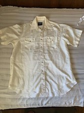 WRANGLER cowboy Cut Size 17 Striped Shirt Pearl Snap Pockets