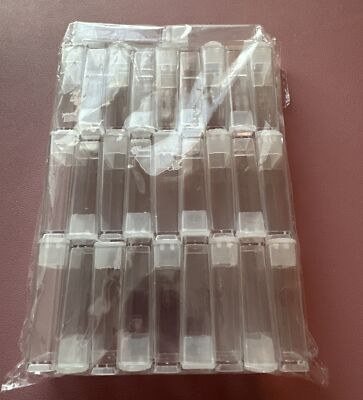 Mini Plastic Container with Flip Top (USED) Lot of 30 + 6 Bonus Boxes