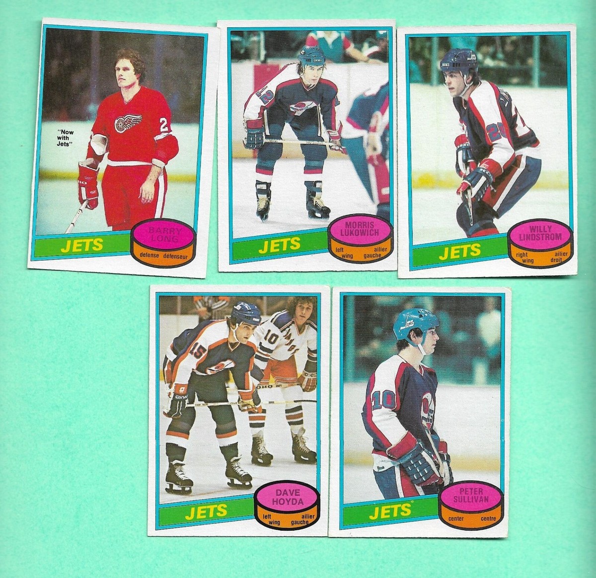 5) WINNIPEG JETS NHL HOCKEY PLAYERS 1980-81 O-PEE-CHEE CARD (I2524