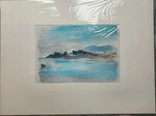 Franz Ehmke *1928 -2018 Greece Sea Beach Coast City Fisherman Signed