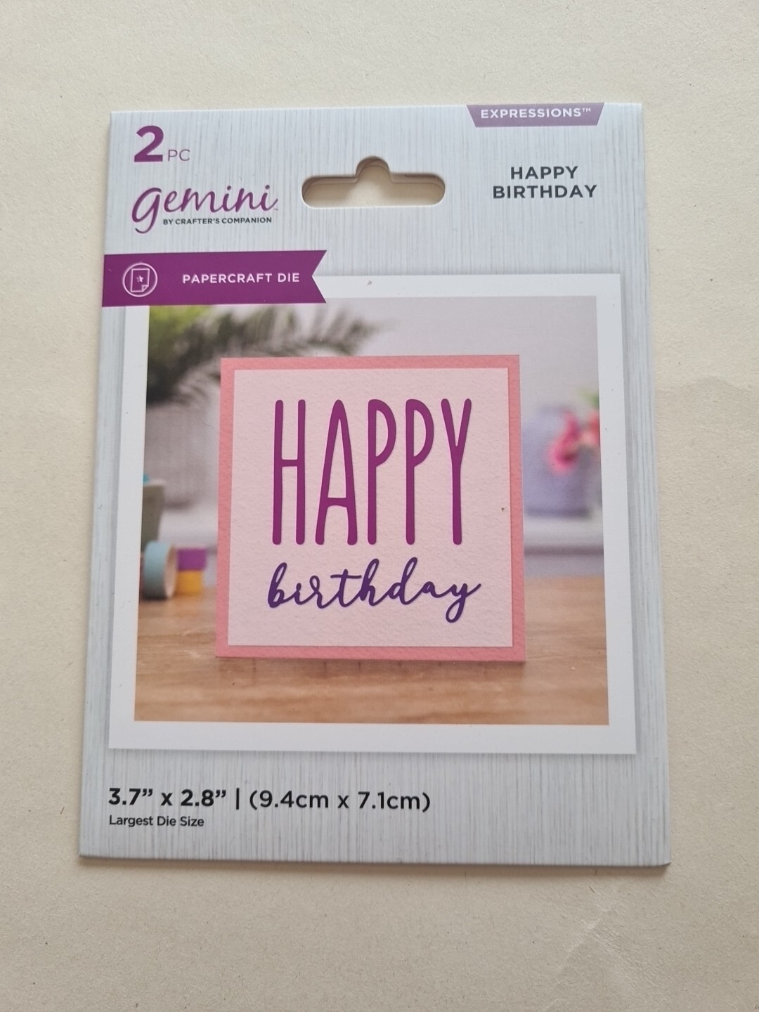 GEMINI BY CRAFTER'S COMPANION HAPPY BIRTHDAY DIE SET BNIP