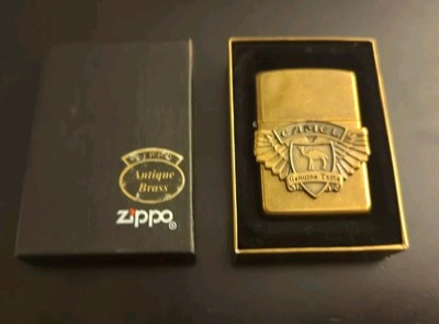 CAMEL ANTIQUE BRASS WING EMBLEM ZIPPO LIGHTER MINT IN BOX 1996