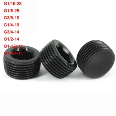 12.9 Carbon Steel 1/16 In OD BSP Pipe Plug Male Thread Hex Socket Oil Line Plug