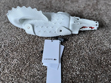 Lacoste Crocodile Shaped Clutch Bag Italian Leather - White - Nwt Rrp £355