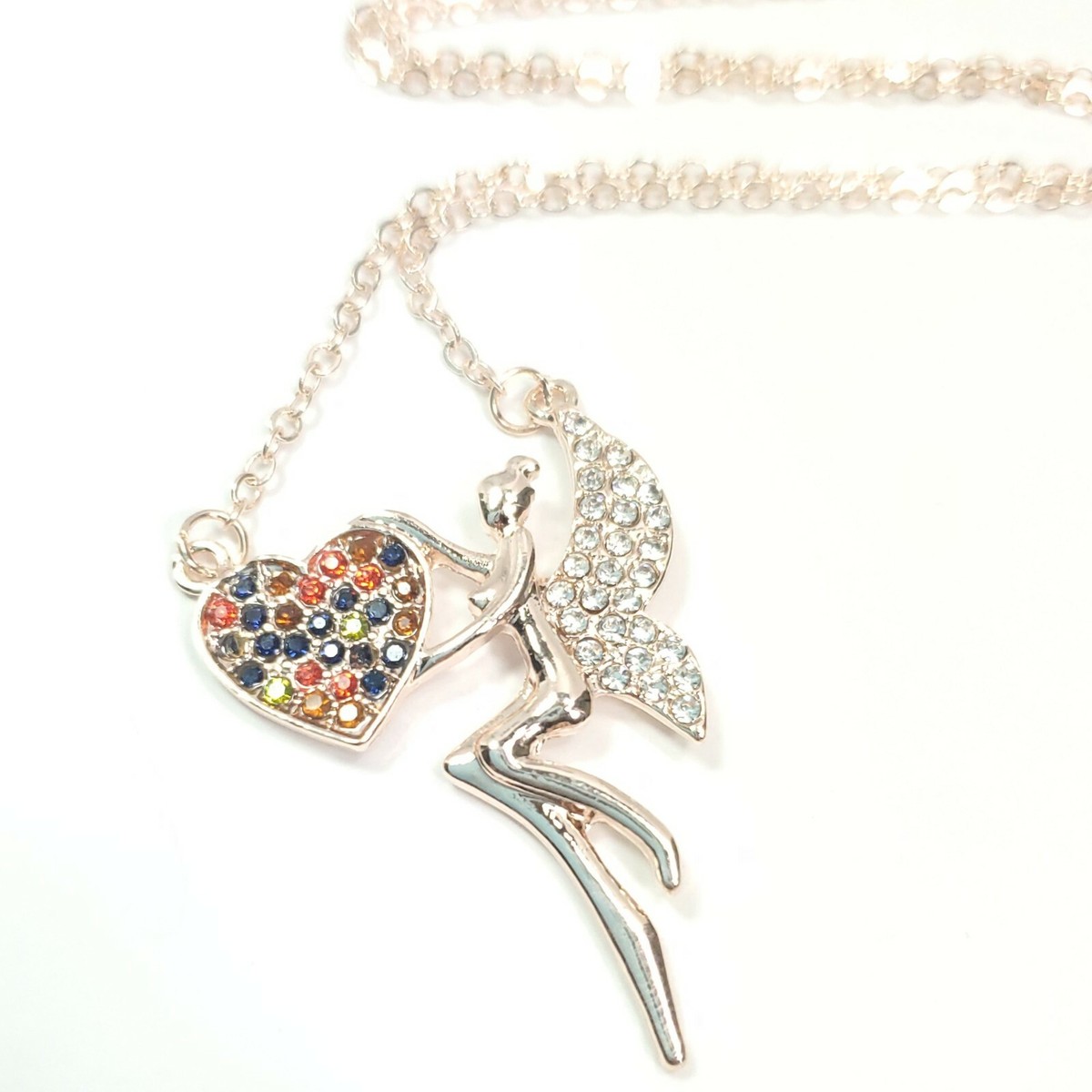 ネックレス・ペンダント Gold Mini Heart Angie Necklace The Tiny Angel Heart Pendant Necklace | The M Jewelers