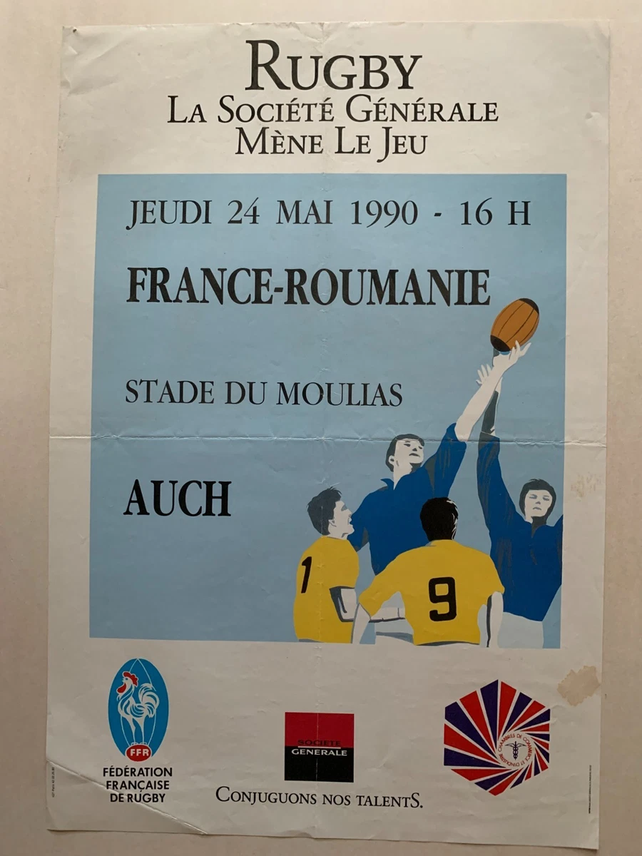 Affiche Collector Rugby Vintage – Federatia Romana – Locomotiva Bucuresti Metrou