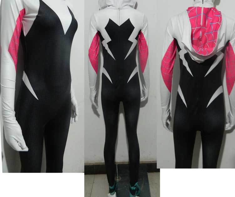 COSTUME COSPLAY ACROSS The Spider Verse Spider-Woman Gwen Stacy Zentai