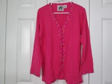 Vintage Story Book Knits "Treasure Island",  Bright Pink  (S) New without tags