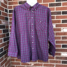 Paul Fredrick Mens 3XL Long Sleeve Shirt Cotton Button Down