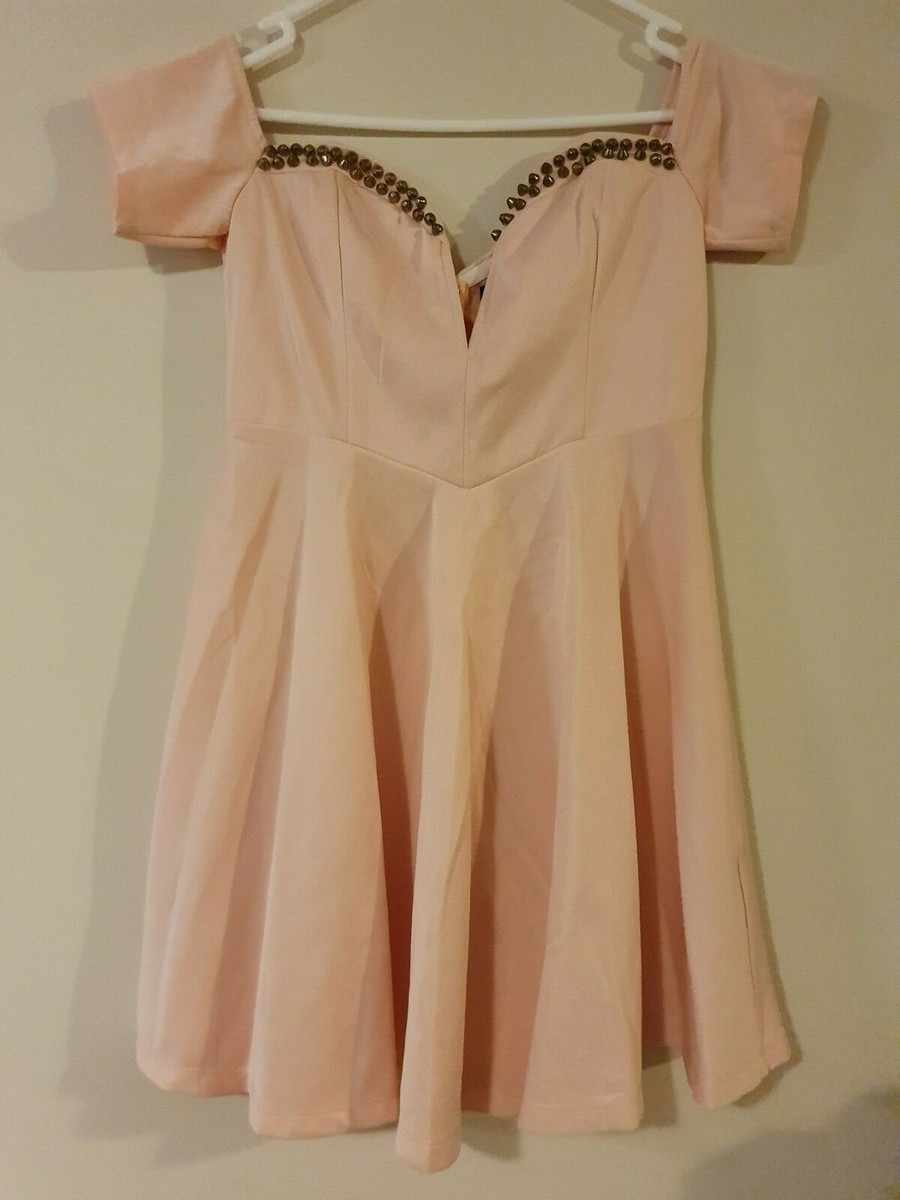 open lace back dress Off-Shoulder Ruffle Lace Maxi Dress in Soft Pink - M main image 1