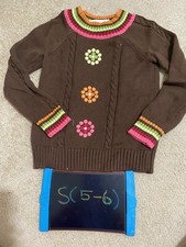 New NWT Gymboree Winter Cheer Dot Flower Cable Knit Sweater Size 5-6 Small