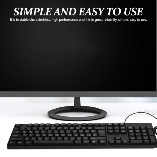 Set of 2 Kabelgebundene Tastatur Arbeit Russische in Voller Größe - Bild 12 von 12