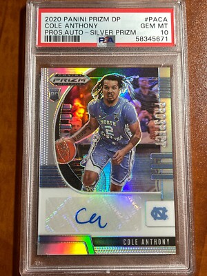 Cole Anthony PSA10 RC auto 50シリ超貴重 Cole Anthony AUTO PSA 10 ROOKIE Red Yellow Prizm 2020-21 Panini