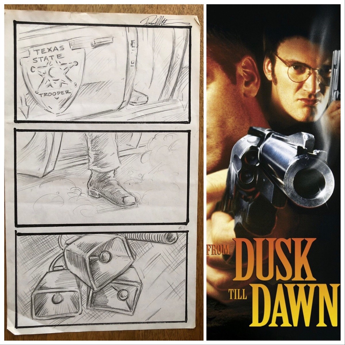 From Dusk Till Dawn - Original Hand Drawn Storyboard Propstore COA