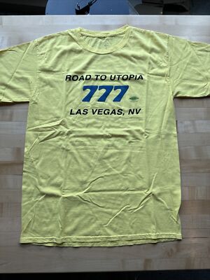 Travis Scott Road To Utopia Vegas Tee Yellow Size Large 