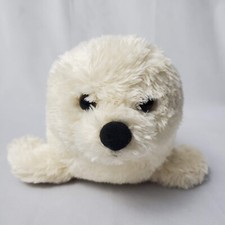 Aurora Destination Nation White Seal Plush 14" Pellet Stuffed Toy 2014